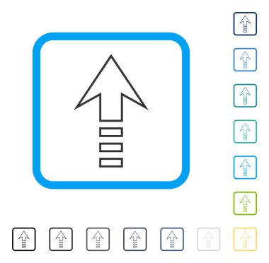 Yukarı çerçeveli vektör simgesi göndermek