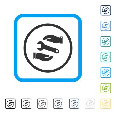 Hizmet vektör simge çerçeveli