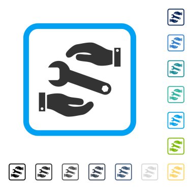 Hizmet vektör simge çerçeveli