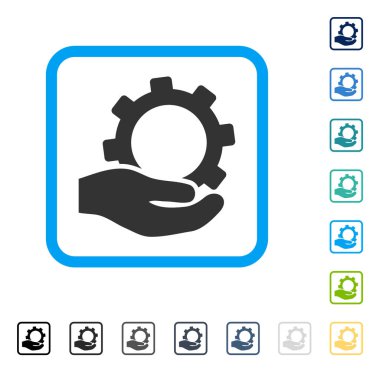 Hizmet vektör simge çerçeveli