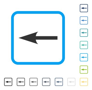 Vektör simge keskin ok sol çerçeveli