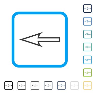 Vektör simge keskin ok sol çerçeveli