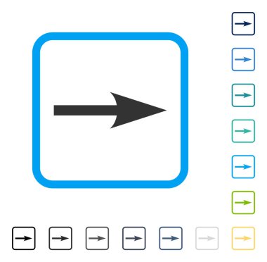 Vektör simge keskin ok sağ çerçeveli