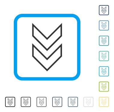 Çerçeveli vektör simgesi kaydır