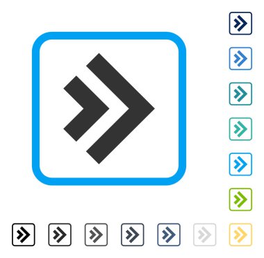 Üst karakter doğru çerçeveli vektör simgesi