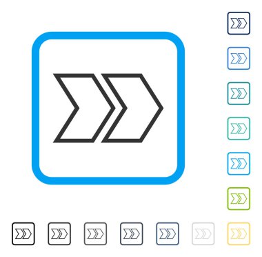 Üst karakter doğru çerçeveli vektör simgesi