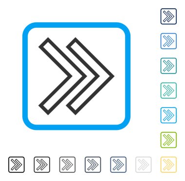 Üst karakter doğru çerçeveli vektör simgesi