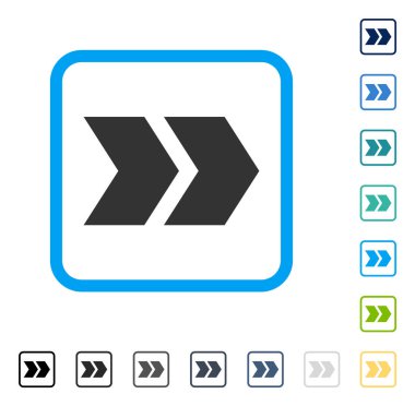 Üst karakter doğru çerçeveli vektör simgesi