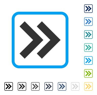 Üst karakter doğru çerçeveli vektör simgesi