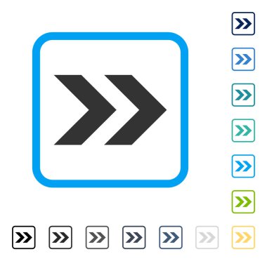 Üst karakter doğru çerçeveli vektör simgesi