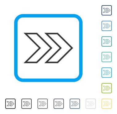 Üst karakter doğru çerçeveli vektör simgesi