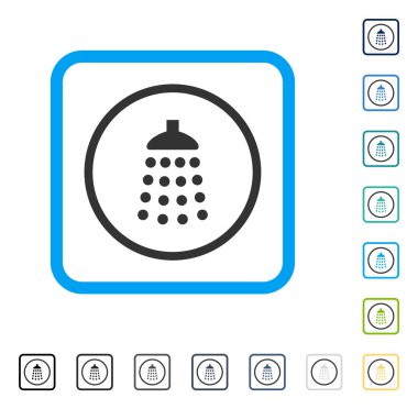 Duş vektör simge çerçeveli