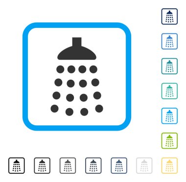 Duş vektör simge çerçeveli