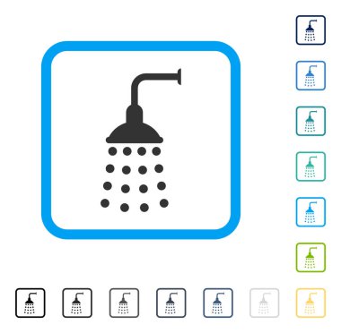 Duş vektör simge çerçeveli