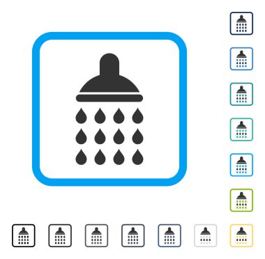 Duş vektör simge çerçeveli