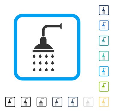 Duş vektör simge çerçeveli