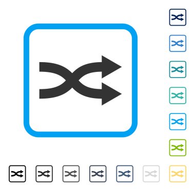 Oklar sağ çerçeveli vektör simge shuffle