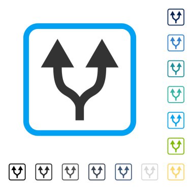 Çerçeveli vektör simge yukarı okları bölme