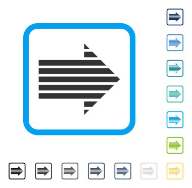 Şerit ok sağ vektör simge çerçeveli