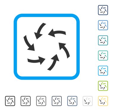 Girdap okları vektör simge çerçeveli