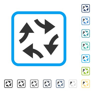 Girdap okları vektör simge çerçeveli