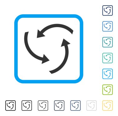 Girdap okları vektör simge çerçeveli