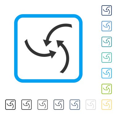 Girdap okları vektör simge çerçeveli