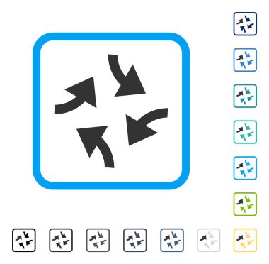 Girdap okları vektör simge çerçeveli