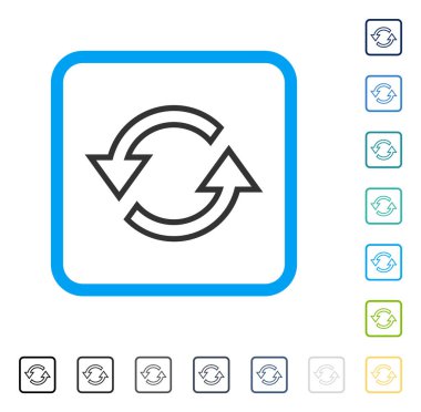 Eşitleme okları vektör simge çerçeveli