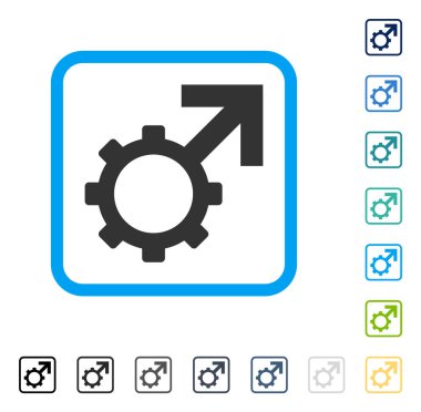 Teknolojik Potence vektör simge çerçeveli