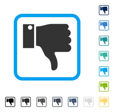 Başparmak çerçeveli vektör simgesi