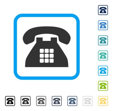 Sesi telefon vektör simge çerçeveli