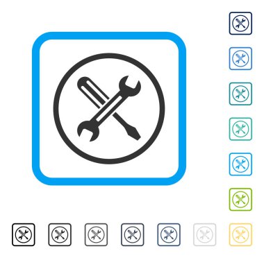 Ayarlama vektör simge çerçeveli