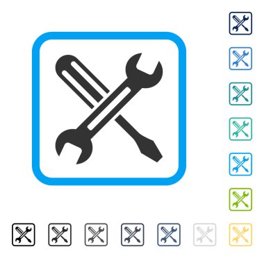 Ayarlama vektör simge çerçeveli