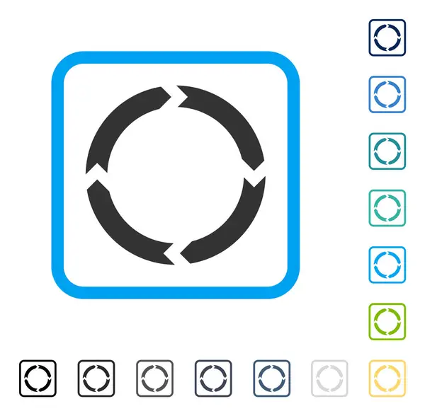 Icône vectorielle encadrée par rotation — Image vectorielle