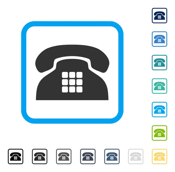 Tone Phone Framed Vector Icon — Stock Vector