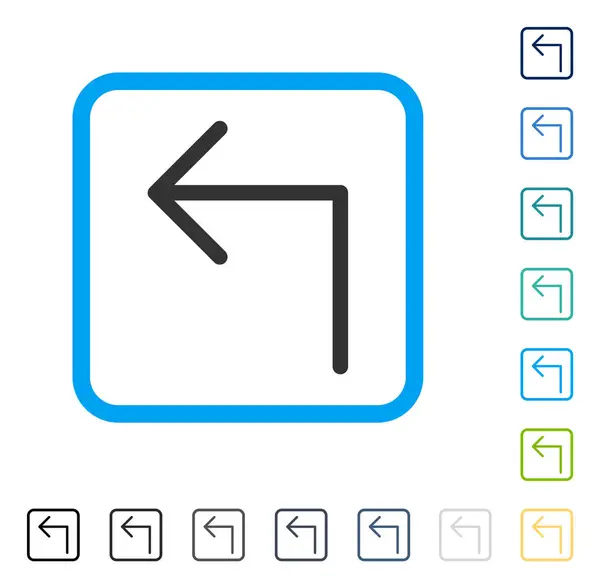 Vire à esquerda moldado vetor ícone — Vetor de Stock