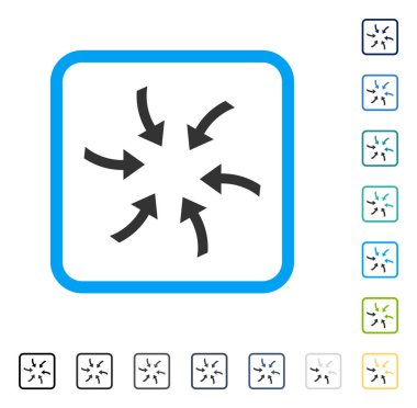 Oklar çerçeveli vektör simge burgu