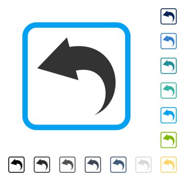 Çerçeveli vektör simgesi geri al