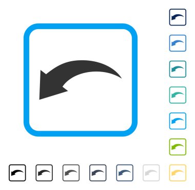 Çerçeveli vektör simgesi geri al