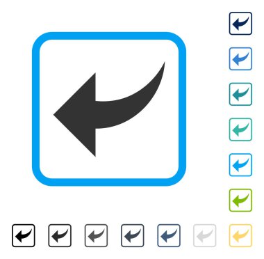 Çerçeveli vektör simgesi geri al