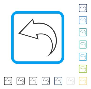 Çerçeveli vektör simgesi geri al