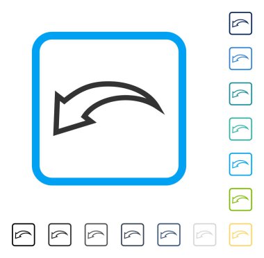 Çerçeveli vektör simgesi geri al