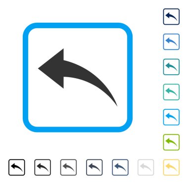 Çerçeveli vektör simgesi geri al