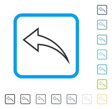 Çerçeveli vektör simgesi geri al