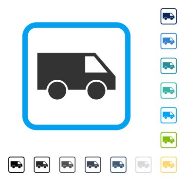 Van vektör simge çerçeveli