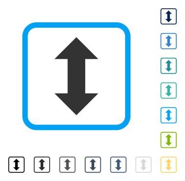 Dikey Exchange okları vektör simge çerçeveli