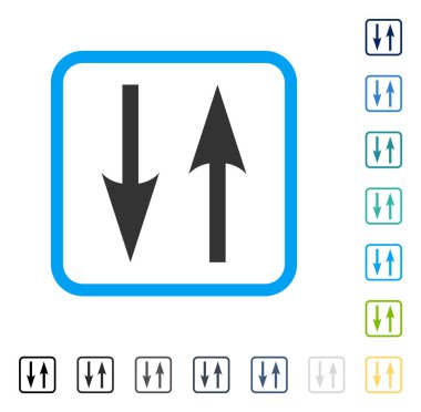 Dikey Exchange okları vektör simge çerçeveli