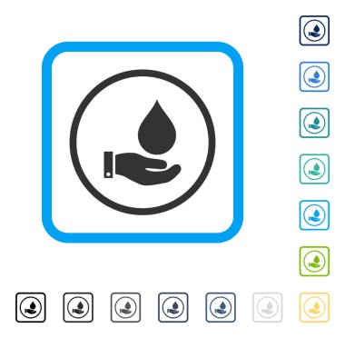 Vektör simge su Servisi çerçeveli