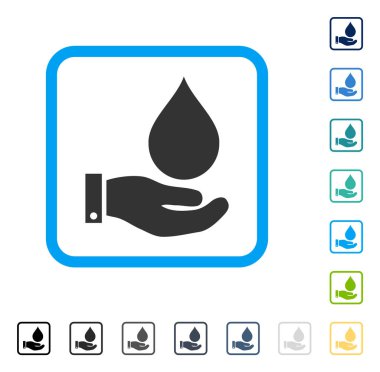 Vektör simge su Servisi çerçeveli